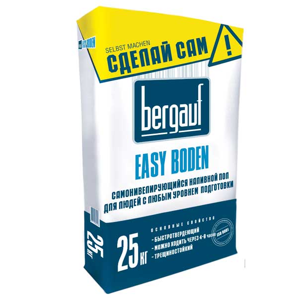 Самонивелирующий наливной пол Бергауф Easy Boden 25 кг – купить в Санкт ...