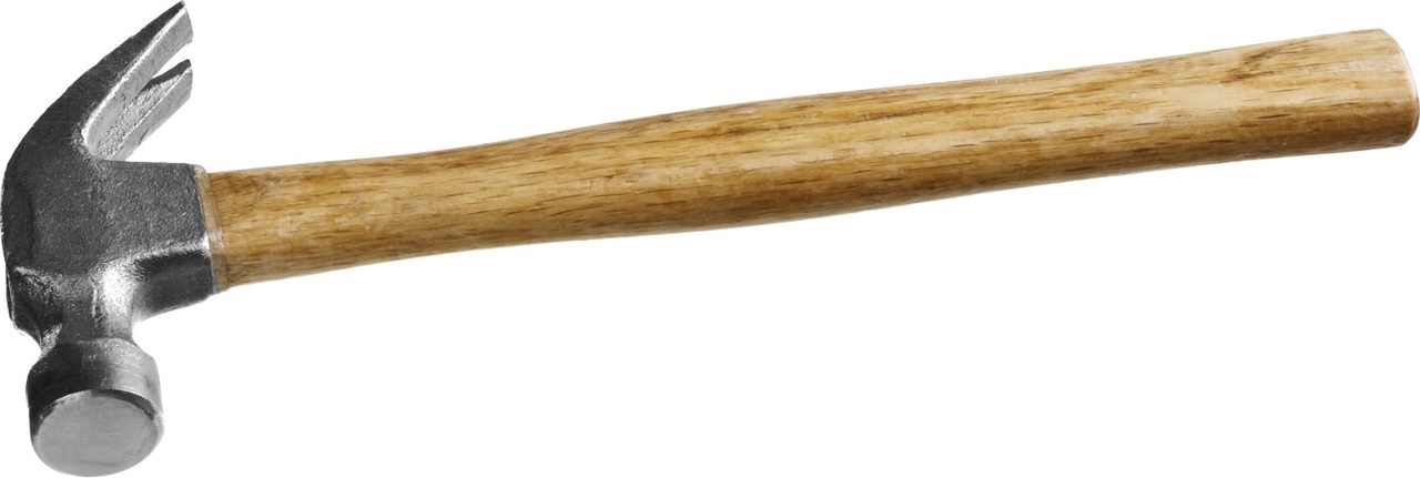 картинка Молоток-гвоздодёр столярный 0.6 кг деревянная ручка магазин «СТД СКС» являющийся официальным дистрибьютором в России 