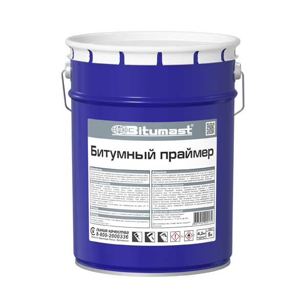 картинка Праймер битумный Bitumast 5 л магазин «СТД СКС» являющийся официальным дистрибьютором в России 