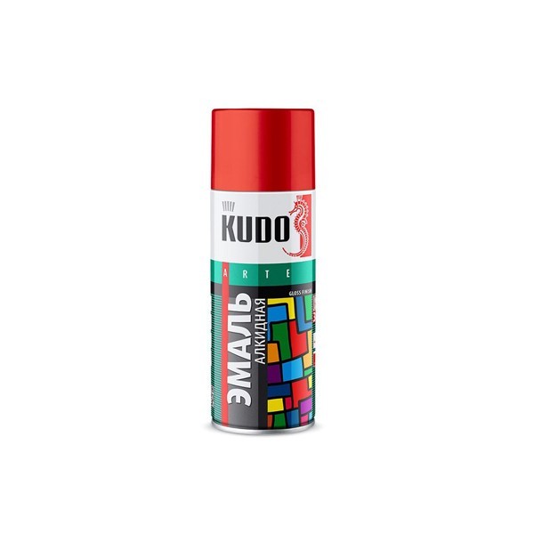 Эмаль-аэрозоль Kudo KU-1003 универсальная красная 520 мл- nav