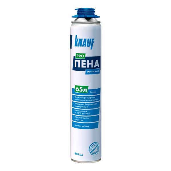 Пена монтажная Knauf 65 профессиональная всесезонная 850 мл- nav