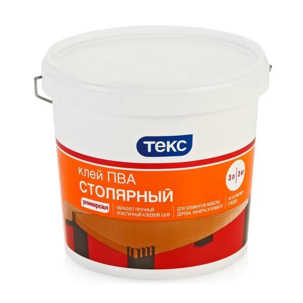 картинка Клей ПВА Текс Столярный универсал 3 кг магазин «СТД СКС» являющийся официальным дистрибьютором в России 