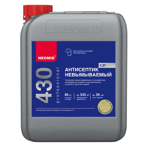 Антисептик Neomid 430 Еco невымываемый для дерева биозащитный концентрат 1:9 5 кг- nav