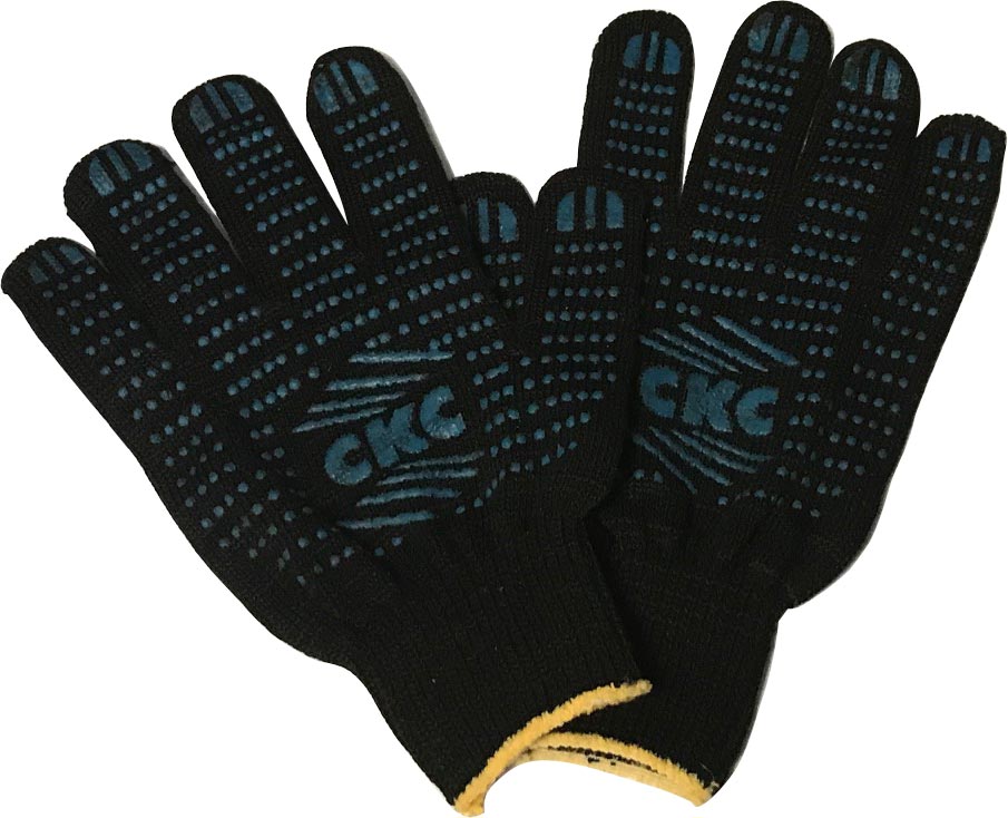 Перчатки рабочие плотные х/б с ПВХ СТД СКС- nav