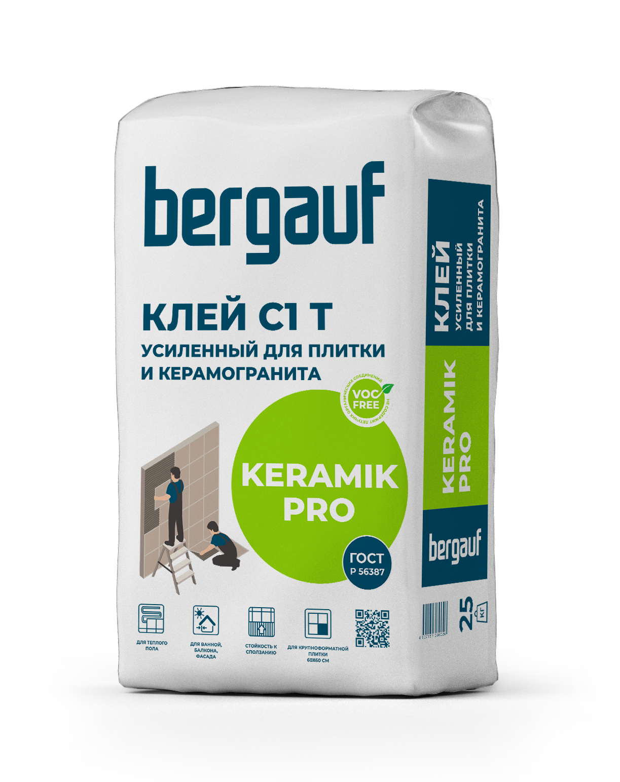 Клей для плитки Bergauf Keramik Pro 25 кг- nav