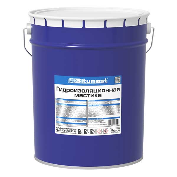 Мастика гидроизоляционная Bitumast, 21.5 л- nav
