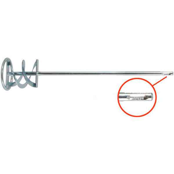 Миксер для сухих строительных смесей FIT Профи, усиленный, SDS PLUS, 80х400 мм картинка Миксер для сухих строительных