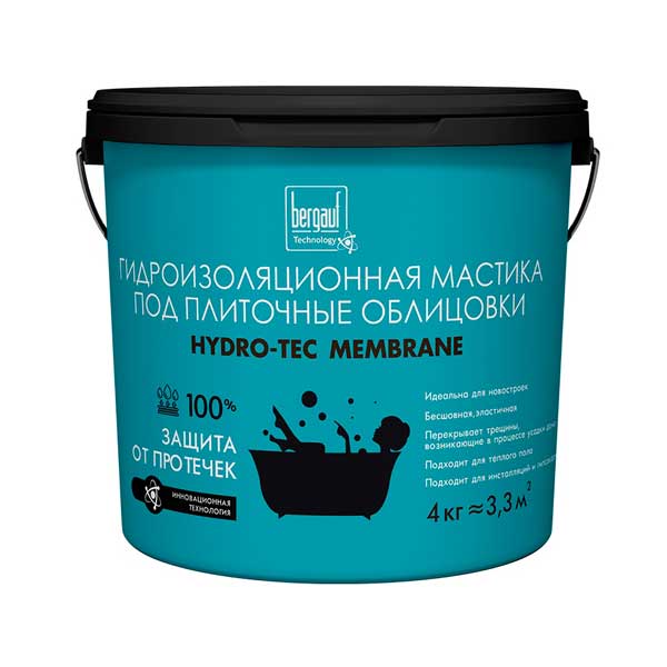 картинка Гидроизоляционная мастика Bergauf Hydro-Tec Membrane 4 кг магазин «СТД СКС» являющийся официальным дистрибьютором в России 