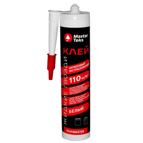 Жидкие гвозди MasterTeks ProfiMaster Акриловый экстрасильный белый 528 г- nav