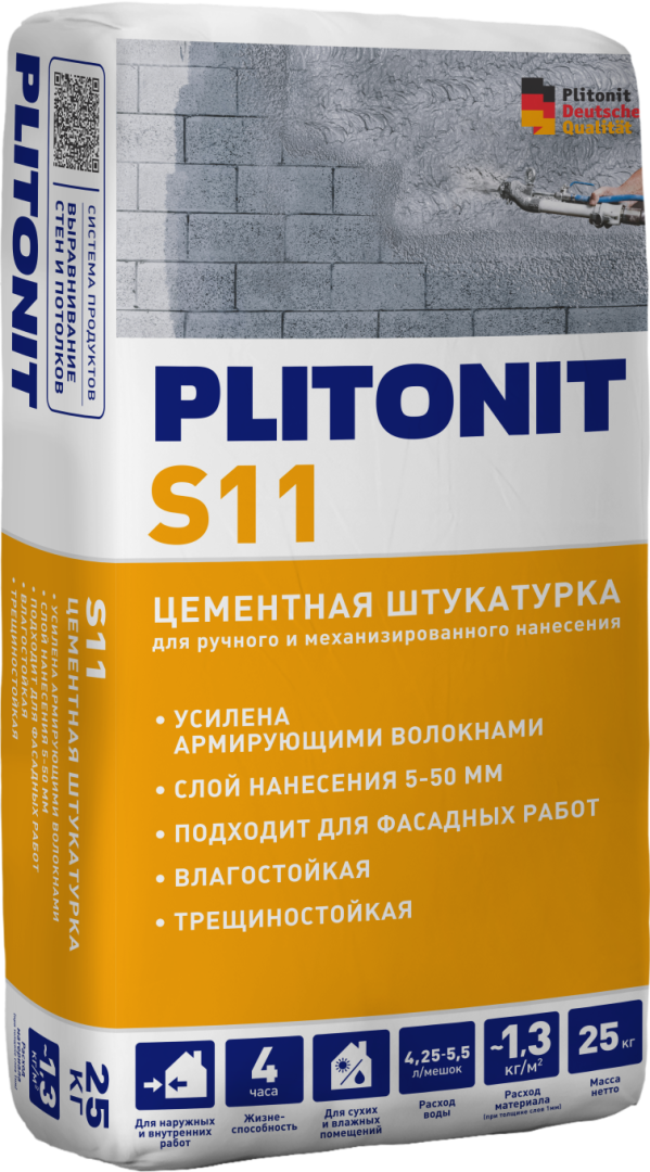 Штукатурка цементная Plitonit S11 (25