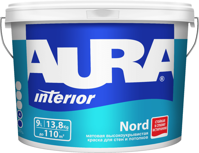 Краска AURA NORD белая 9