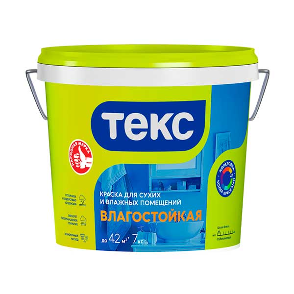 картинка Краска в/д Текс Универсал влагостойкая 7 кг магазин «СТД СКС» являющийся официальным дистрибьютором в России 