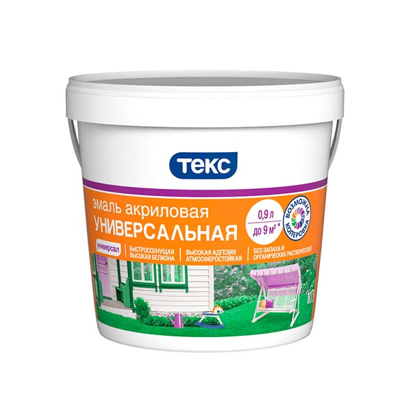 Эмаль Текс Универсал акриловая матовая  0.9 л- nav