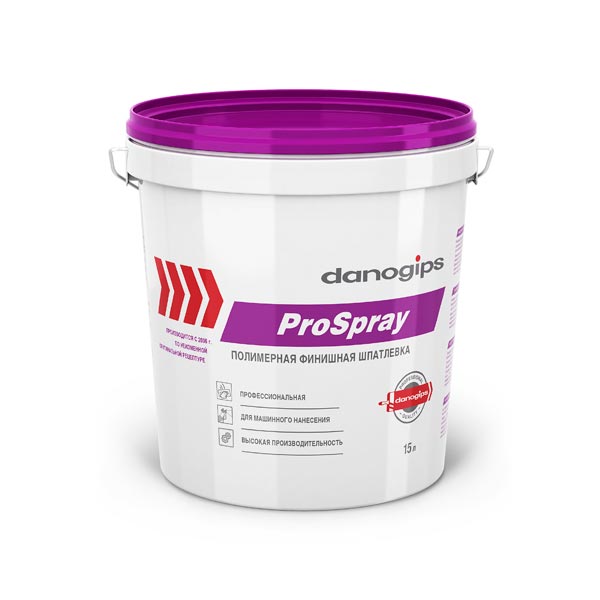 Финишная шпатлевка DANOGIPS ProSpray для машинного нанесения (15л/25 кг) (33) картинка Финишная шпатлевка DANOGIPS ProSpray