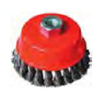 Корщётка-чашка для шлифовальной машины, крученая проволока 0.5 мм, 125 мм- nav