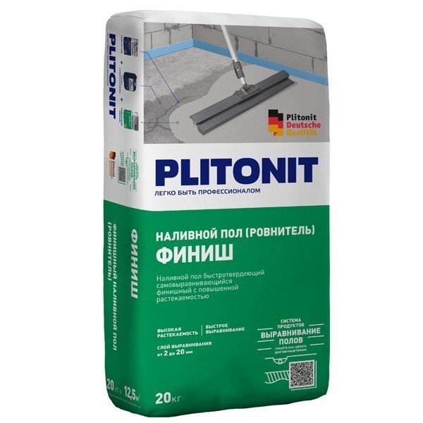 Ровнитель финишный Plitonit Финиш быстротвердеющий 20 кг-0