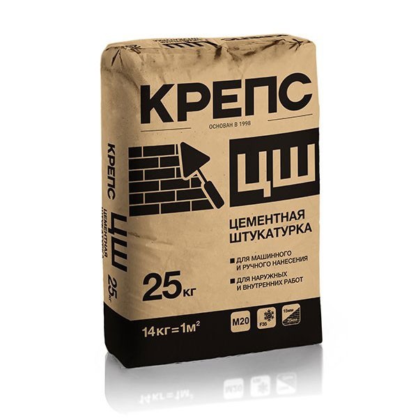 Штукатурка цементная Крепс ЦШ 25 кг- nav