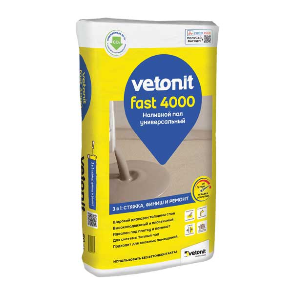 Ровнитель Weber.vetonit Фаст 4000 20 кг- nav
