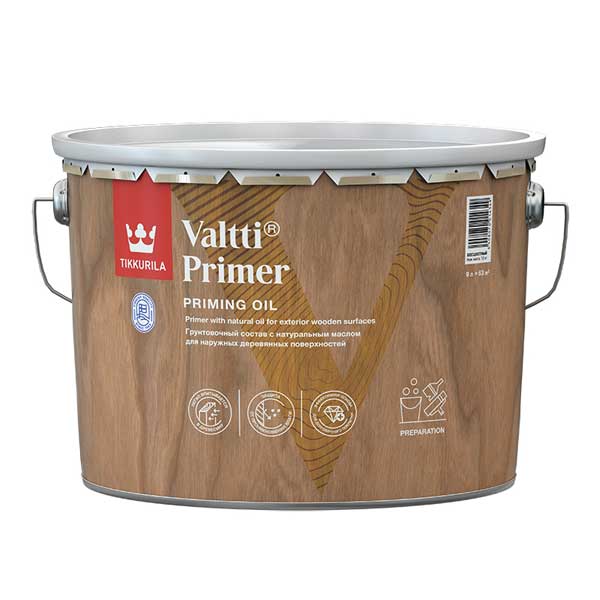Антисептик Tikkurila Valtti Primer (Pohjuste) грунтовочный для дерева бесцветный 9 л- nav