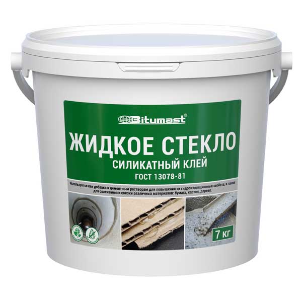 Добавка жидкое стекло Bitumast натриевое 7 кг- nav