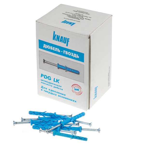 КНАУФ - PDG LK 6/40 (150 шт/10 уп.в кор) - дюбель-гвоздь с цилиндрической головкой арт.252264 картинка КНАУФ - PDG LK