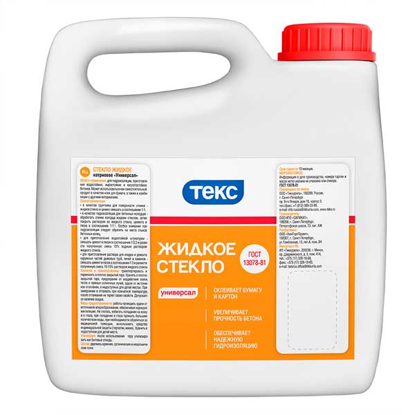 Добавка жидкое стекло ТЕКС натриевое 5 кг- nav