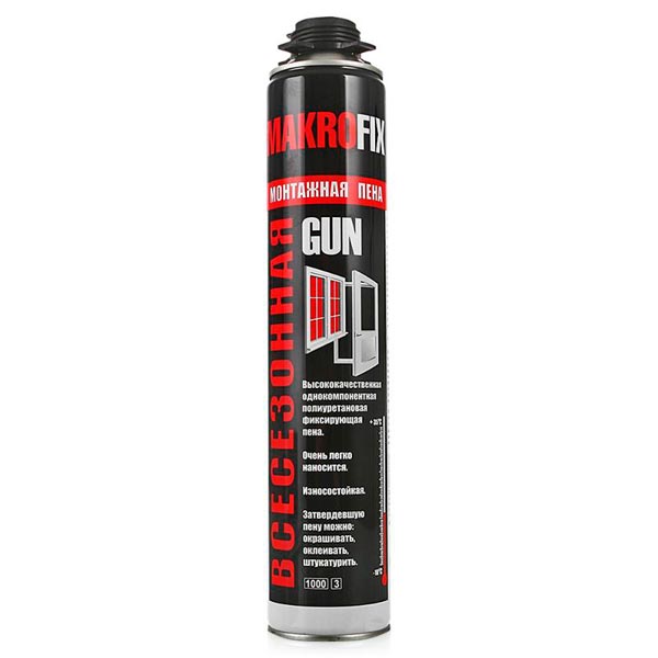 Монтажная пена профессиональная MAKROFIX под пистолет 750 мл- nav