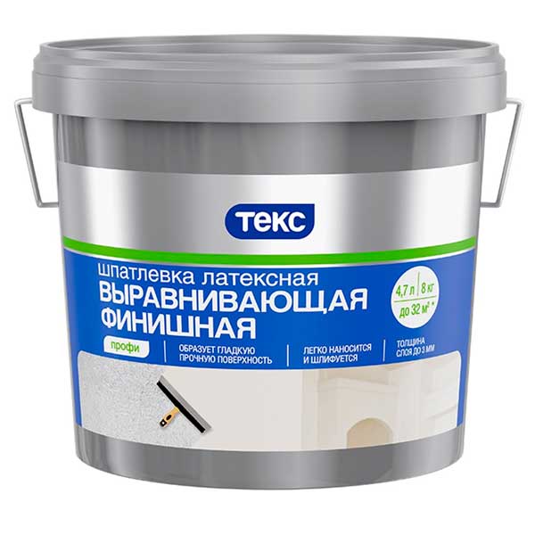 Шпатлевка финишнная, Текс Профи, 8 кг- nav