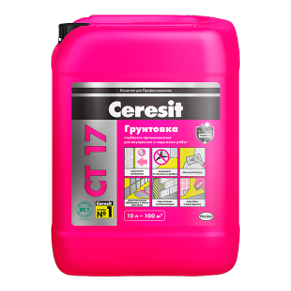 Грунтовка глубокого проникновения Ceresit СТ 17 10 л- nav