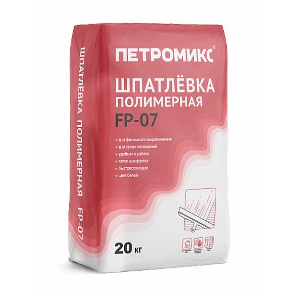 картинка Шпатлевка полимерная Петромикс FP-07 20 кг магазин «СТД СКС» являющийся официальным дистрибьютором в России 