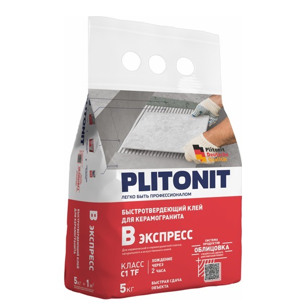 Клей для плитки Плитонит Вб 5 кг- nav