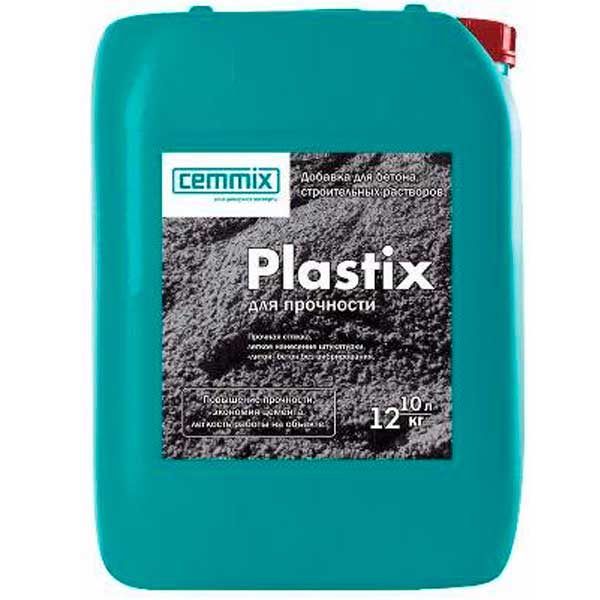картинка Пластификатор для бетона Plastix 10 л магазин «СТД СКС» являющийся официальным дистрибьютором в России 