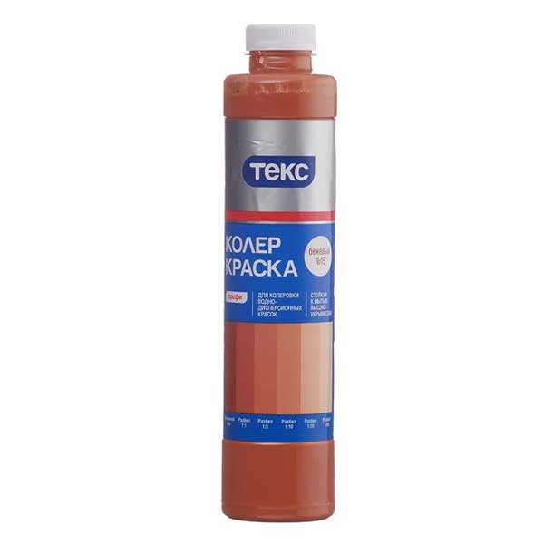 Колер краска Текс Профи бежевая №15 0.75 л- nav