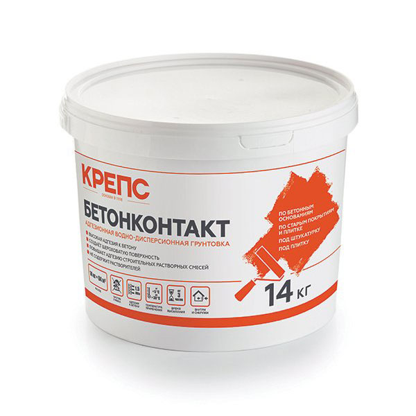 картинка Грунтовка Бетонконтакт Крепс 14 кг магазин «СТД СКС» являющийся официальным дистрибьютором в России 