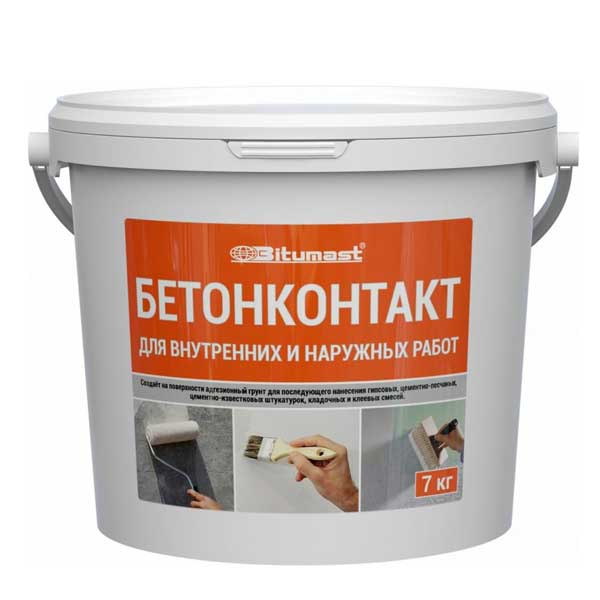 Грунт бетоноконтакт Bitumast 7 кг- nav