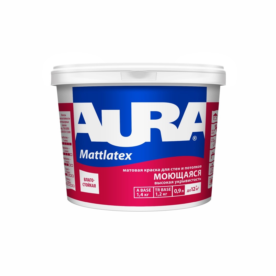 Краска AURA Mattlatex моющаяся для