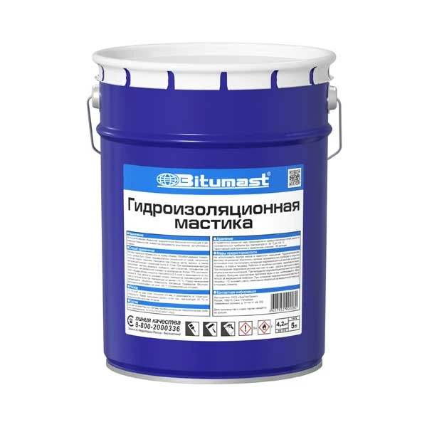 Мастика гидроизоляционная Bitumast, 5 л- nav