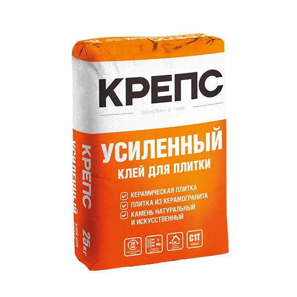 Клей для плитки Крепс Усиленный 25 кг- nav