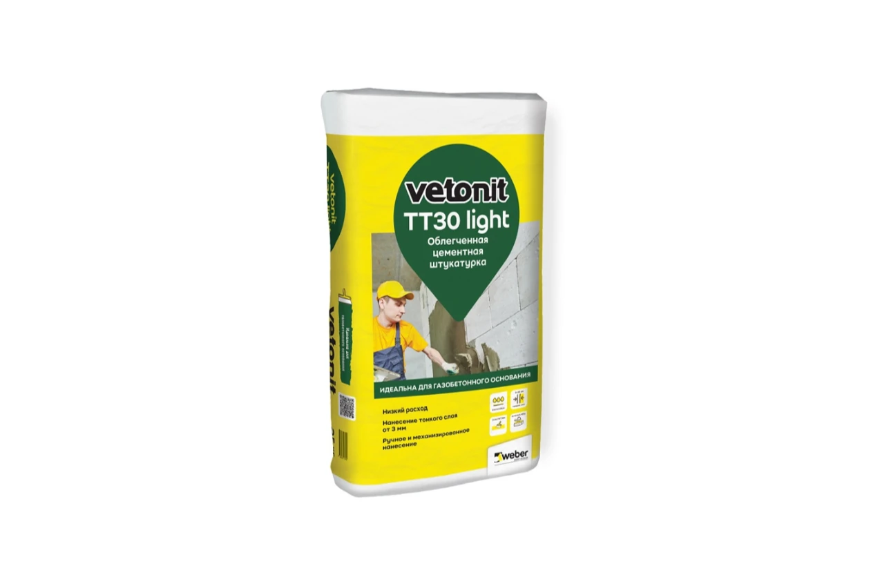Штукатурка цементная Vetonit TT30 light 25 кг-0