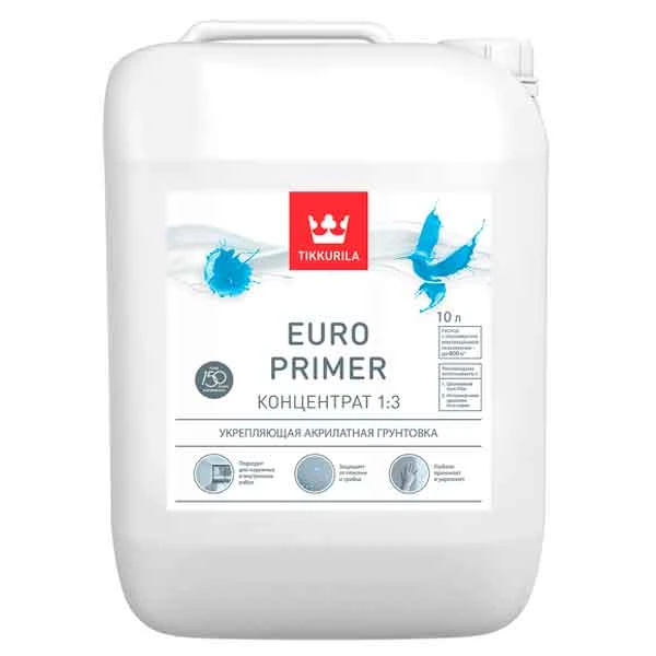 Укрепляющая акрилатная грунтовка Tikkurila Euro Primer 10 л- nav
