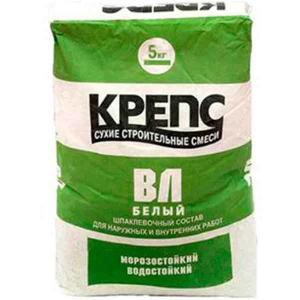 Шпаклевка цементная Крепс ВЛ 5 кг-3