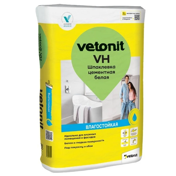 Шпаклевка для влажных помещений Weber.Vetonit VH 20 кг- nav