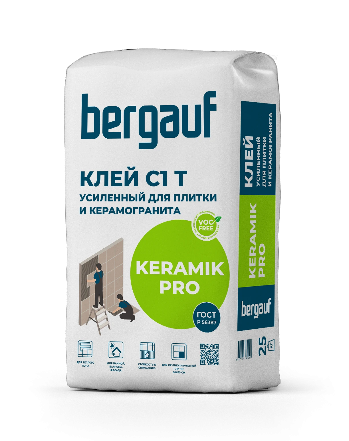 Клей для плитки Bergauf Keramik Pro 25 кг- nav