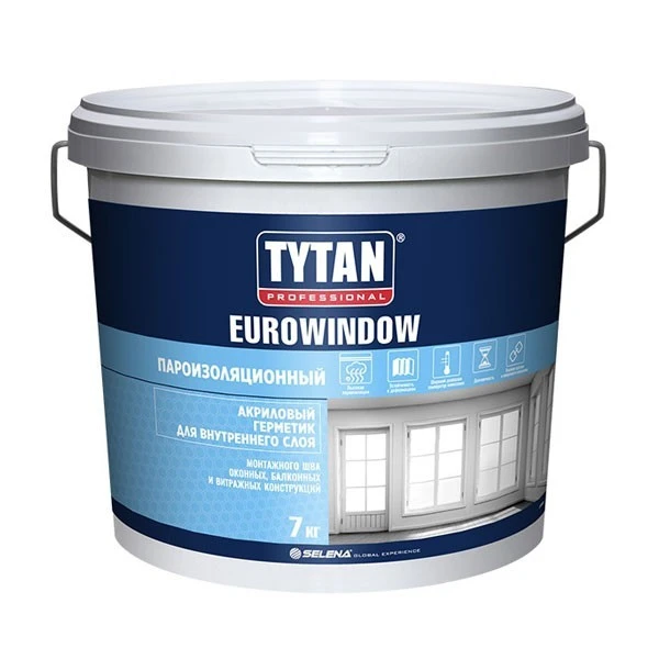 Герметик акриловый пароизоляционный внутренний Tytan Eurowindow 7 кг белый- nav