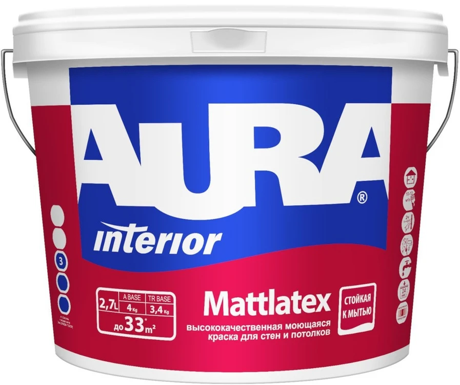 Краска Aura Interior Mattlatex моющаяся