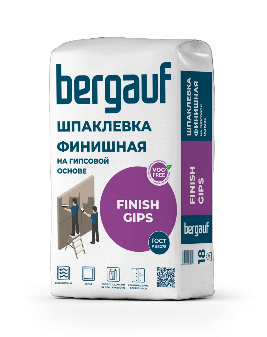 Финишная шпаклевка Бергауф Finish Gips