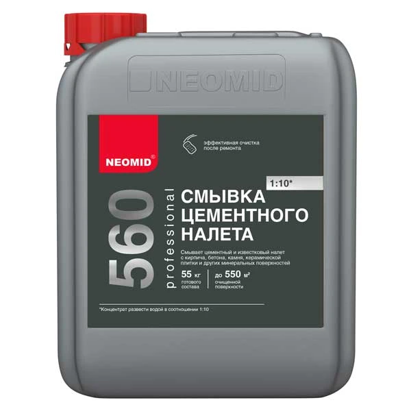 Очиститель (смывка) цементного налета NEOMID 560, 5 л- nav