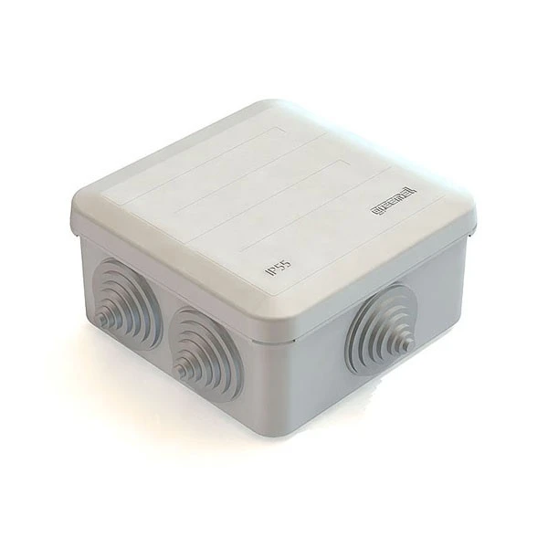 Коробка распределительная Greenel 100х100х50 для наружного монтажа 6 вводов IP55- nav