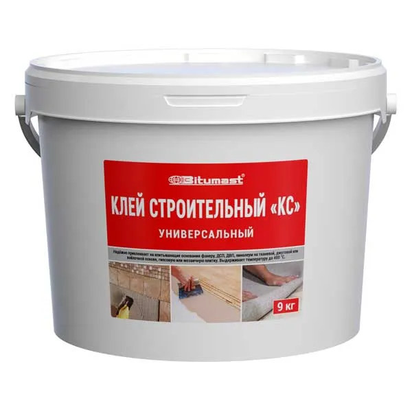 Клей строительный универсальный Bitumast КС 9 кг картинка Клей строительный универсальный Bitumast