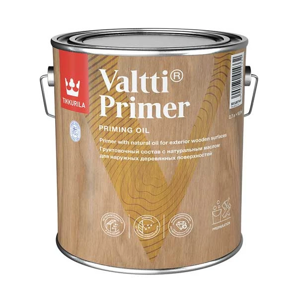 Антисептик Tikkurila Valtti Primer (Pohjuste) грунтовочный для дерева бесцветный 2.7 л- nav